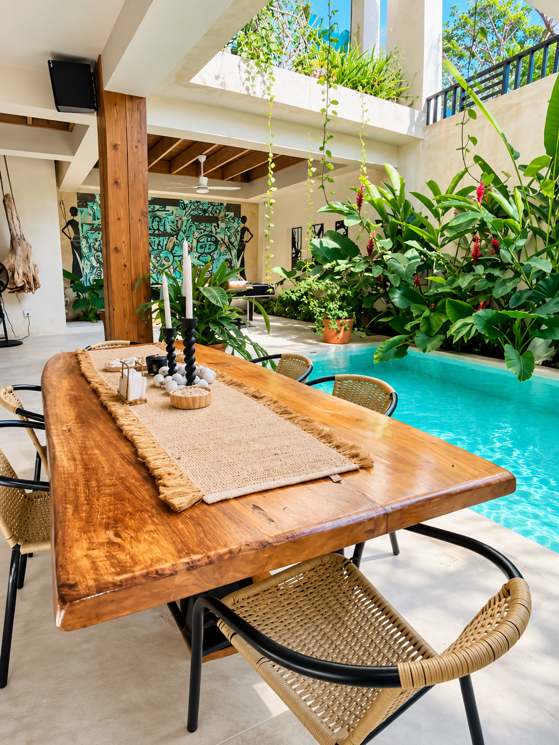 Villa de 3 niveles con piscina y terraza en la azotea cerca de Playa Popy, Las Terrenas
