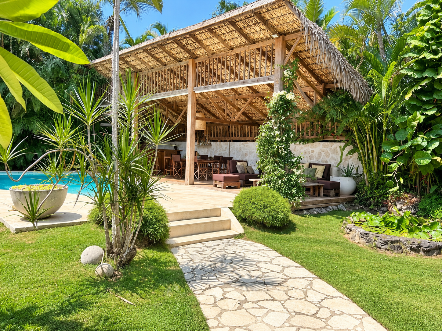Villa de 3 dormitorios con amplio jardín tropical en Las Terrenas
