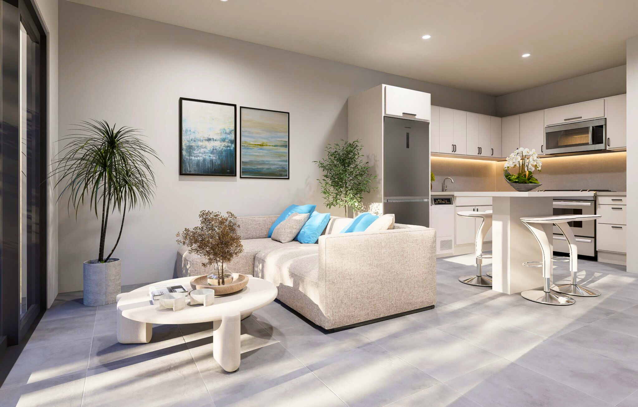 Résidence de 2 chambres de type maison de ville avec piscine privée et style de vie façon resort