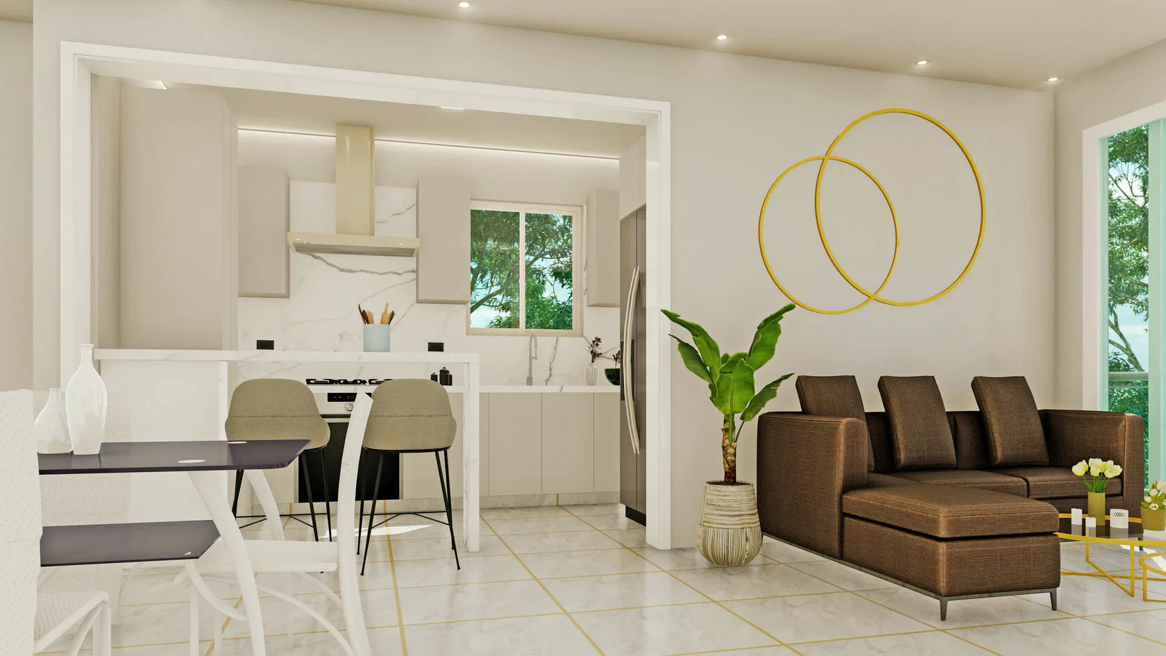 Appartement neuf d’une chambre au centre de Cabarete, tout est accessible à pied