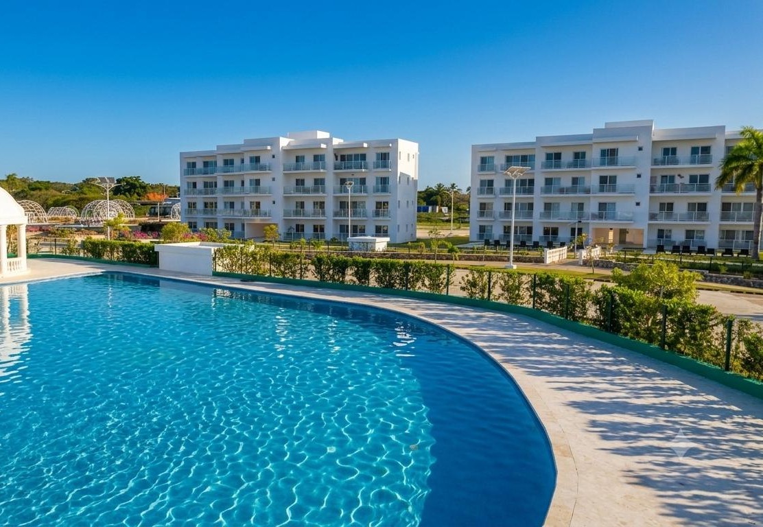 Современная роскошная студия с видом на бассейн в Sosúa Ocean Village