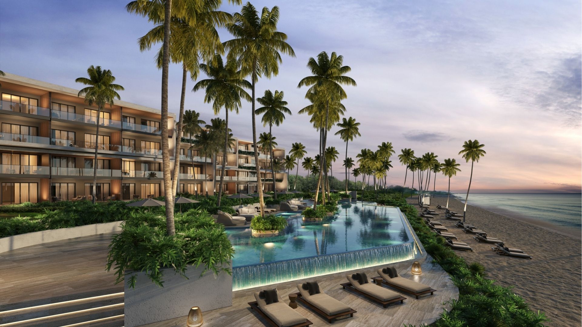 Suite de luxe de 3 chambres en bord de mer, en préconstruction