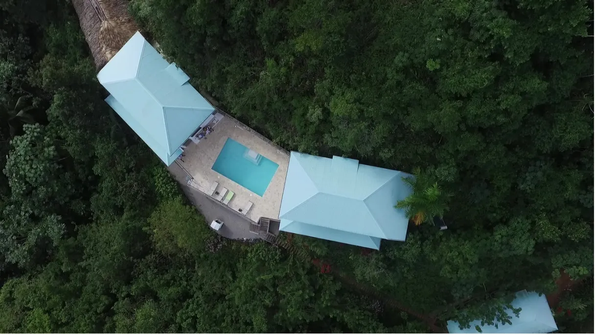 Impresionantes villas gemelas con piscina y vistas al mar y a la montaña en Coson, Las Terrenas