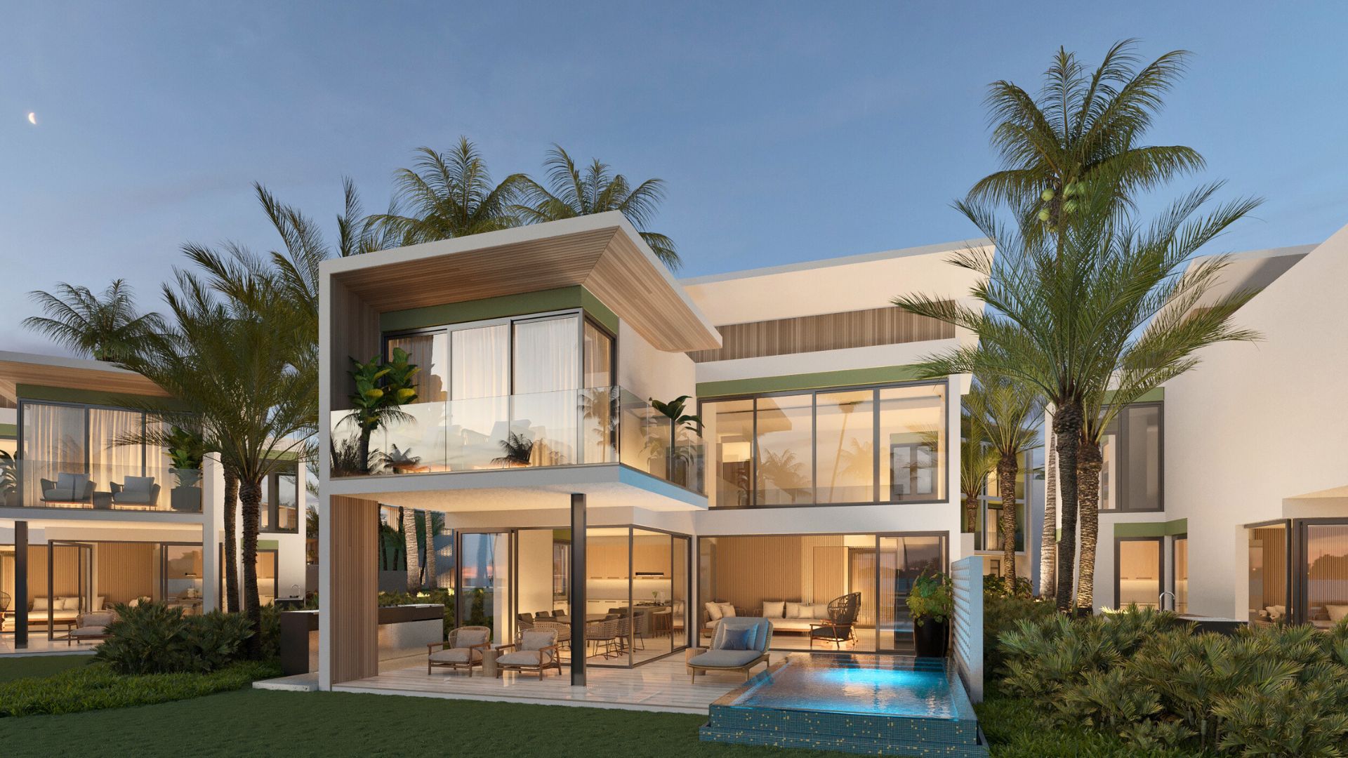Última villa de lujo en preventa, frente a la playa, con piscina privada y jardín 